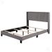 Latitude Run® Queen Size Velvet Upholstered Platform Bed, Box Spring Needed Upholstered in Gray | 46.9 H x 66.7 W x 84.4 D in | Wayfair