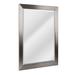 Ebern Designs Brushed Nickel Metal Rectangular Framed Beveled Mirror | 15.75 H x 27.75 W x 1.25 D in | Wayfair C30710D75D354DB38805E92FC0BBADEA