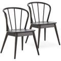 Pack 2 chaises en bois coleur cappucino