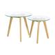 Tables gigognes en verre trempé (lot de 2)