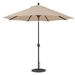 9 Foot Deluxe Auto-Tilt Umbrella-Sunbrella Solid Colors Fabric Type-Antique Beige Fabric Color-Rib Champagne Pole Finish Bailey Street Home