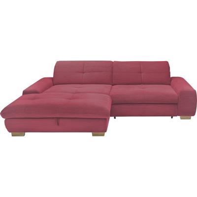 Ecksofa "SO 1200 inkl. Sitztiefen- & Rückenverstellung für hohen Sitzkomfort", rot (ruby rot gct 87), B:276cm H:89cm T:198cm, 100% Polyester, SET ONE BY MUSTERRING, Sofas, wahlweise mit Bettfunktion und Stauraum, L-Form, auch in Cord Bezug Image