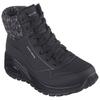 Winterboots SKECHERS "UNO RUGGED", Damen, Gr. 40, schwarz, Lederimitat, Textil, sportlich, Schuhe, Snowboots mit Skech-Air-Luftkammernsohle