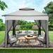 COBIZI Outdoor Canopy Gazebo 11x11 Pop Up Gazebo Patio Gazebo with Mosquito Netting Outdoor Canopy Shelter with 121 Square Feet of Shade for Outdoor Lawn Garden Backyard and Deck Gray