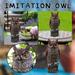 EJWQWQE Fake Owl Bird Scarecrow Decoy Plastic Owl Bird Deterrents Outdoor Ornaments