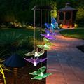 Solar LED Butterfly Wind Chimes iMounTEK Color Changing LED Butterfly String Lighted Wind Chime IP65 Waterproof Porch Deck Garden Patio Decor Ideal Gift