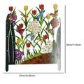 CAKVIICA Colorful Garden And Metal Screen 3 Panel Flower Patio & Garden