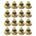 BESTOMZ 16pcs Misting Nozzles Brass Low Pressure Misting Nozzles for Outdoor Cooling System 0.3cm Orifice