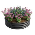 47.24 x 11.4 Raised Bed Outdoor Garden Round Metal Planter Box for Plants Vegetables and Flowers