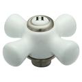 Kingston Brass Ksh322pxh Hot Porcelain Cross Handle (D Type) - Nickel