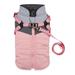 Winter Pet Dogs Vest Jacket Dogs Warm Thick Comfortable Coat Sleeveless Zipper Jacket Cotton Padded Vest with Durable Chest Strap for Smal Medium Large Dogs Pink XL