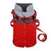 Winter Pet Dogs Vest Jacket Dogs Warm Thick Comfortable Coat Sleeveless Zipper Jacket Cotton Padded Vest with Durable Chest Strap for Smal Medium Large Dogs Red M