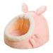 Cats Cave Bed Cuddle Anti Slip Small Dog Bed Comfortable Super Soft Cushion Pink Small