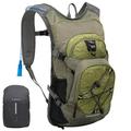 EVERFUN Hydration Backpack 18L Hiking Pack with Water Bladder 2L Insulated Hydropack Bag 67oz Green