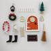 Apepal Miniature Gnome Set Christmas Dollhouse Accessories Miniature Dollhouse Furniture Mini House Luminous Ornament