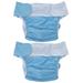 2pcs Adult Diapers Covers Reusable Incontinence Pants Cloth Diaper Wraps Washable Overnight Leakfree Underwear Protection Bed Sheet for Women Men Bariatric Seniors Patients (Sky Blue)