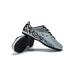 Woobling Boys Comfort Football Shoes Slip Resistant Soccer Cleats Sports Lace Up Sneakers Broken Cleats Silver 4.5Y