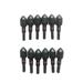 12PCS 6.2mm Thread Broadheads 100 Grain Arrow Tips With Anti-slip Pads Archery Arrowhead Accessory for Compound Bow Recurve Bow (Black)