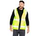 Hawx Men s Reversible Hi-Vis Reflective Work Vest Big And Tall Yellow 4X