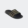 Badesandale ADIDAS SPORTSWEAR "AQUA ADILETTE", Gr. 39, schwarz (core schwarz, gold metallic, core schwarz), Synthetik, sportlich, Schuhe