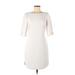 Black Halo Casual Dress - Sheath: White Solid Dresses - Women's Size 4