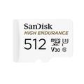 SanDisk High Endurance microSDXC Speicherkarte 512 GB + Adapter (Für Dash-Cams und Private Überwachungskameras, 100 MB/s Lesen, V30 für Full-HD und 4K-Videos)