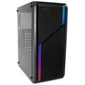 VANT DeepGaming A230 - ATX and Micro ATX PC Case with USB3.0, Tempered Glass Side Panel, Supports up to 6 Fans, Graphics up to 275 mm, RGB, Gaming PC Case, Black