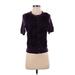 Ann Taylor LOFT Wool Cardigan Sweater: Burgundy Color Block Sweaters & Sweatshirts - Women's Size X-Small