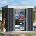 JULY'S SONG 5.3 ft. W x 3.2 ft. D Galvanized Steel Lean-To Storage Shed | 68.5 H x 68.5 W x 43.3 D in | Wayfair Y8L042-46-BK-BW