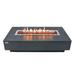 Elementi Rectangle Outdoor Outdoor Fireplace Metal in White/Black | 14 H x 56 W x 32 D in | Wayfair OFG139DG -NG