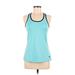 Nike Active T-Shirt: Blue Color Block Activewear - Women's Size Medium
