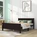 Red Barrel Studio® Renota Bed Wood in Brown | 35.4 H x 57 W x 82.3 D in | Wayfair 5F1A865DCEA44EB9B96982ADDD7CF40A