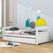 Red Barrel Studio® Sibrand Twin Wood Daybed w/ Twin Size Trundle Wood in White | 24 H x 39 W x 80 D in | Wayfair 3090B0D9F1AF4368B56C7E278B04813B