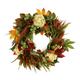 The Holiday Aisle® Fall Wreath w/ Hydrangeas & Heather Wood/Twig in Brown/Green/Orange | 26 H x 26 W x 9 D in | Wayfair