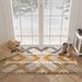 Foundry Select Sirad Non-Slip Geometric Outdoor Doormat Synthetics in White | 36 H x 24 W x 0.25 D in | Wayfair 735805748B0A41DD97B14733F9E113C0