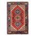 Green/Red 63 x 41 x 0.25 in Area Rug - Isabelline Leshan Oriental Handmade Rectangle 3'5" x 5'3" Area Rug in Blue/White/Red | Wayfair