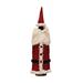 The Holiday Aisle® Fabric Felt Santa Outfit & Cap Bottle Cover Wood in Brown | 10.75 H x 5.5 W x 0.375 D in | Wayfair
