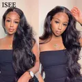 ISEE-Perruque Full Lace Wig Body Wave péruvienne pour femme cheveux naturels 13x4 bon marché