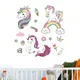 Autocollants Muraux Colorés Animaux Cheval Stickers Muraux pour Enfants Chambre de Bol Affiche