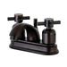 Concord Two-Handle 3-Hole Deck Mount 4" Centerset Bathroom Faucet with Plastic Pop-Up