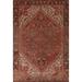 Geometric Heriz Persian Antique Area Rug Hand-Knotted Wool Carpet - 8'2"x 11'1"