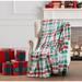 Christmas Plaid Printed Flannel Throw 50"x60"