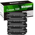 Victoner 4-Pack Compatible Toner for Canon 104 Work With Canon FAX-L100 L140 L120 L160 4 * Black