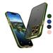 for iPhone 15 Case Clear 6.1 inch Thin Slim Soft Flexible TPU Transparent Cover Shockproof Bumper Luxury Non-Slip Grip Full Body Protective Cases with Plated Gold Edge 2023 - Green