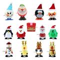 solacol Christmas Party Favor Bags 13Pcs Christmas Stocking Stuffers Wind Up Toys Assortment for Christmas Party Favors Gift Bag Filler Wind Up Christmas Toys