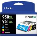 Palmtree 950 951 Ink Cartridge Replacement for HP 950XL 950 XL 951XL 951 XL for OfficeJet Pro 8610 8600 8620 8625 8630 8100 8615 8640 8660 251dw 276dw Printer Ink Cartridge (4 Combo Pack)