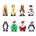 solacol Christmas Party Favor Bags 9Pcs Christmas Stocking Stuffers Wind Up Toys Assortment for Christmas Party Favors Gift Bag Filler Wind Up Christmas Toys