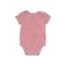 Carter's Short Sleeve Onesie: Red Bottoms - Size 6 Month