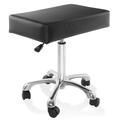 Saloniture Rolling Hydraulic Salon Stool with Large Seat - Adjustable Swivel Chair for Spa Shop Salon Massage Medical Work or Office Black