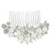 Hemoton Elegant Bridal Hair Comb Simulated Pearl Crystal Wedding Hair Accessories Random Style (Silver)